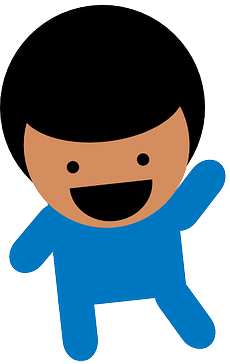 lachender-junge-in-blauer-kleidung lachender Junge in blauer Kleidung